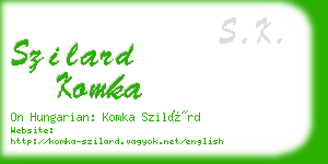szilard komka business card